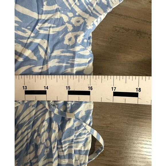 Maaji Blue Maxi Cover-up Kimono Wrap Dress Size S Anthropologie - Picture 9 of 11